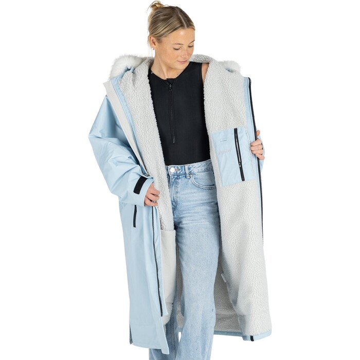 2024 Dryrobe Erwachsene Advance Langrmelige Wickelkommode Robe LS-DA-ICE-B - Ice Blue